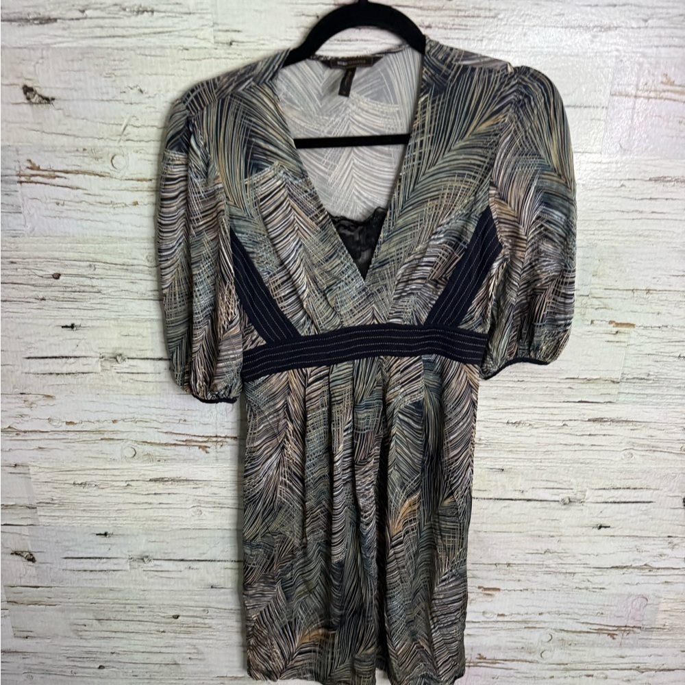 BCBGMaxAzria Abstract Patterned dress size xs black
